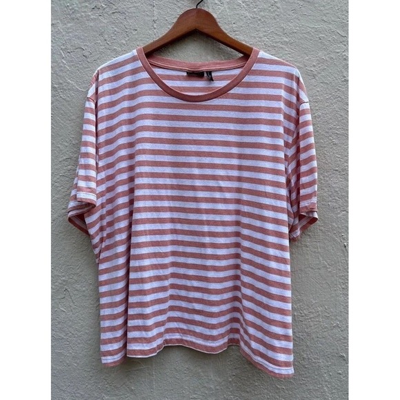 ASOS  t-shirt Women's‎ Sz 20 Striped Short Sleeve Cotton Blend - Picture 1 of 5